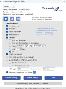 TachoReaderConfigurator