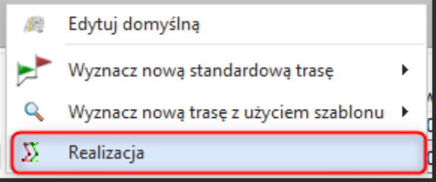 realizacja trasy w zleceniu